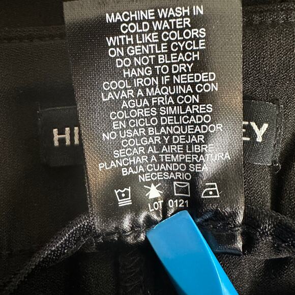 NEW Hilary Radley Flat Front Pull On Pants Tummy Control Large Black Preppy - Picture 8 of 9